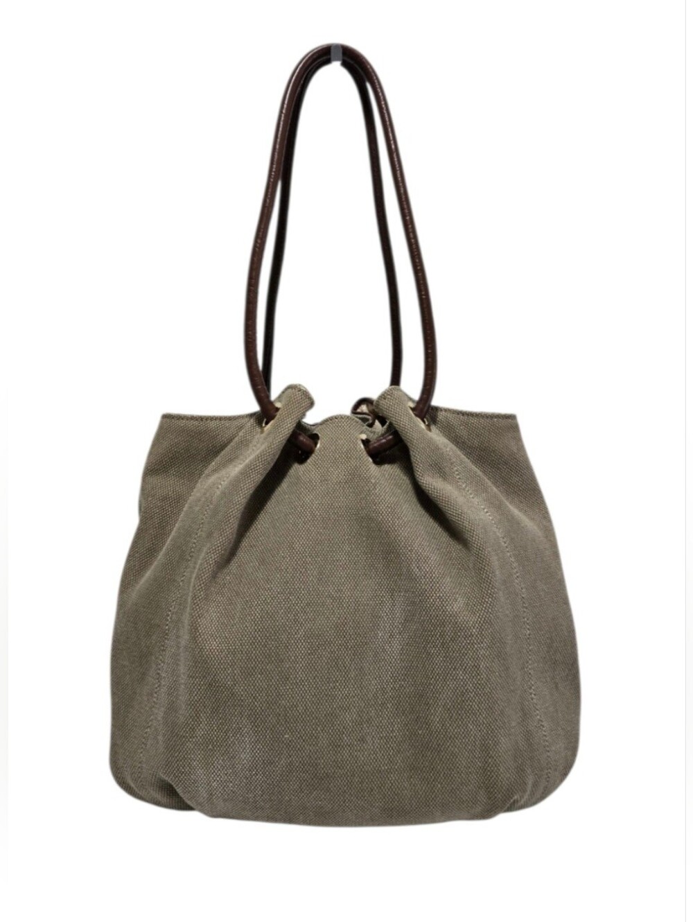 Michael Michael Kors Taupe Canvas Hobo Shoulder Bag - EUC - Picture 3 of 14
